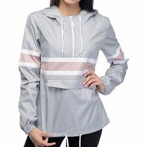 Zine Windbreaker Front Pocket Jacket